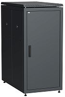 ITK Шкаф сетевой напольный 19" LINEA N 28U 600х1000мм металлическая передняя дверь черный | код LN05-28U61-M | IEK